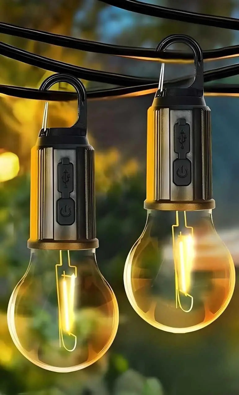 New Outdoor Camping Hanging Type-C Charging Retro Light Bulb Lighting Decoration